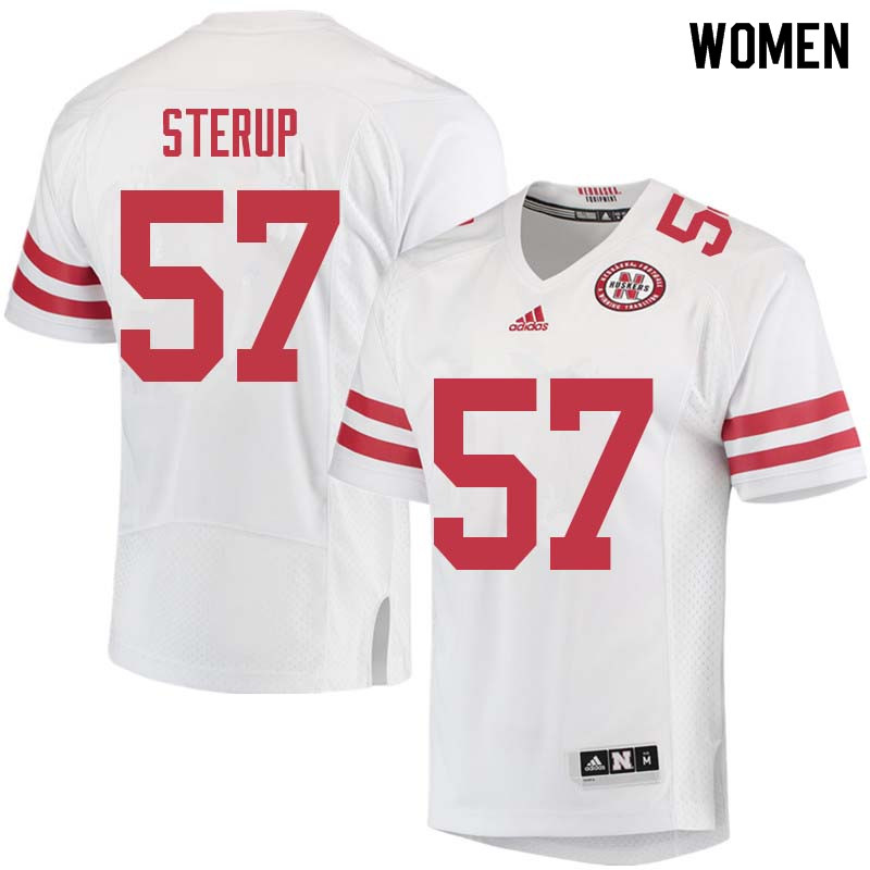 Women #57 Zach Sterup Nebraska Cornhuskers College Football Jerseys Sale-White